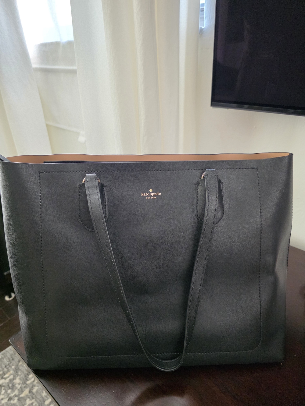 Kate Spade Black Zipper Tote Bag